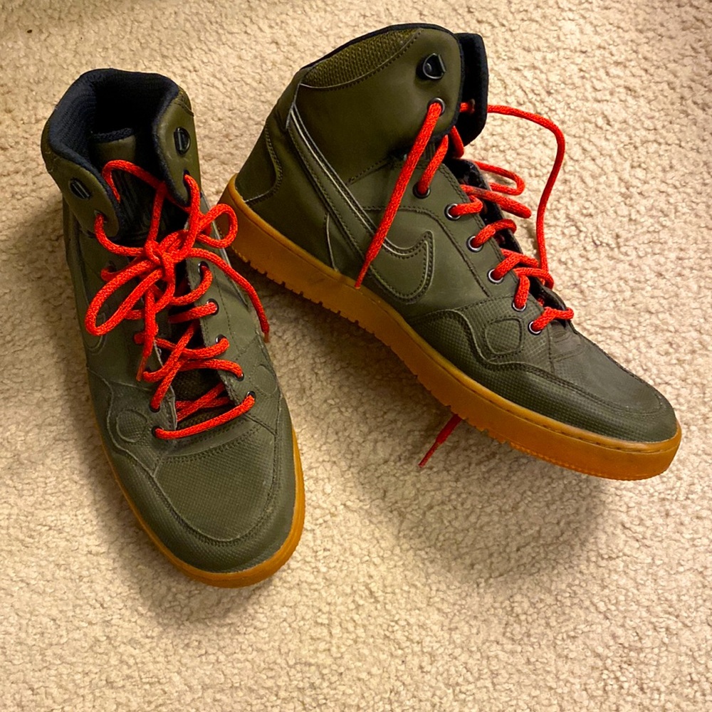 Nike Force Green with Gum Sole, Light Wear, Mens 12